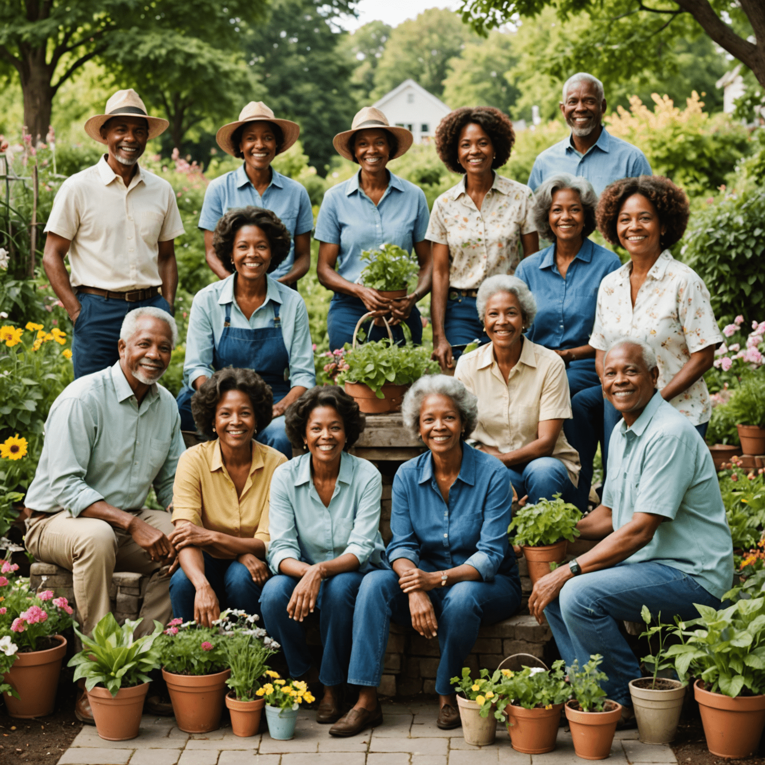 A montage of diverse individuals engaged in various activities despite fatigue, such as gardening, painting, or spending time with family, representing personal stories of thriving